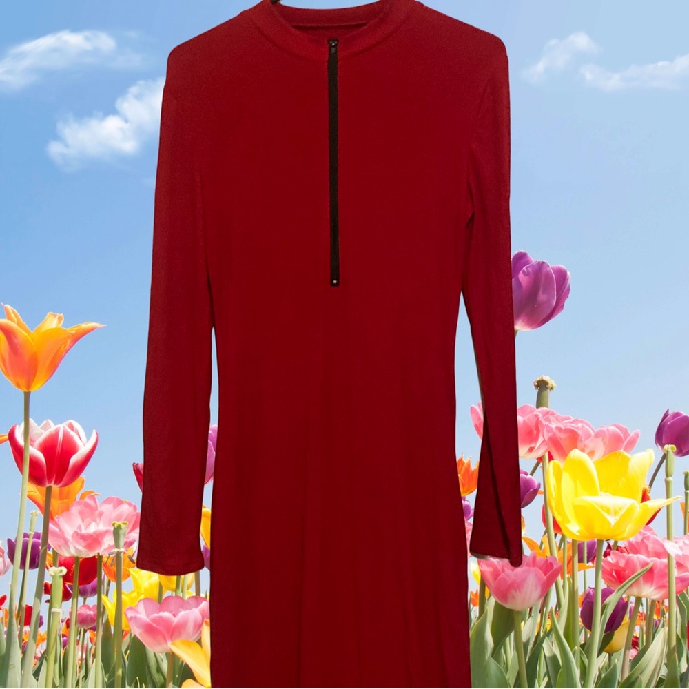 Brand new Women’s Red Long sleeve Bodycon Maxi Dress